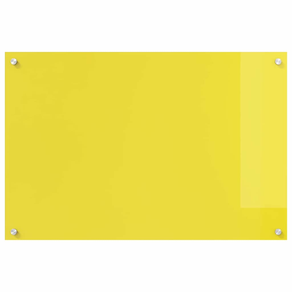 Kitchen Backsplash Yellow 90 x 60 x 0.6 cm Tempered Glass